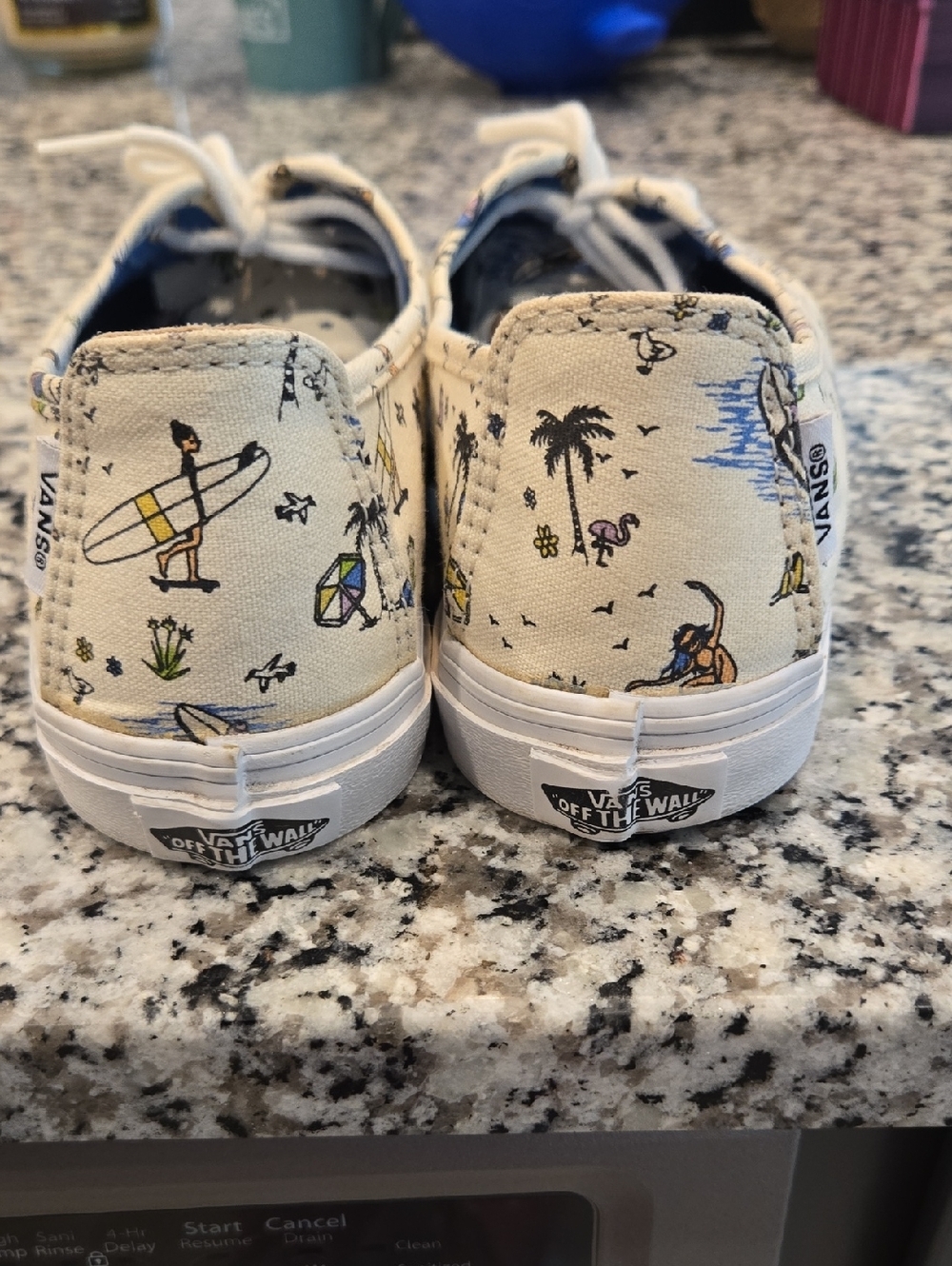 Vans Rata Vulc " Summer Stories'" Beige With Tropical Print. Size 7. View 4